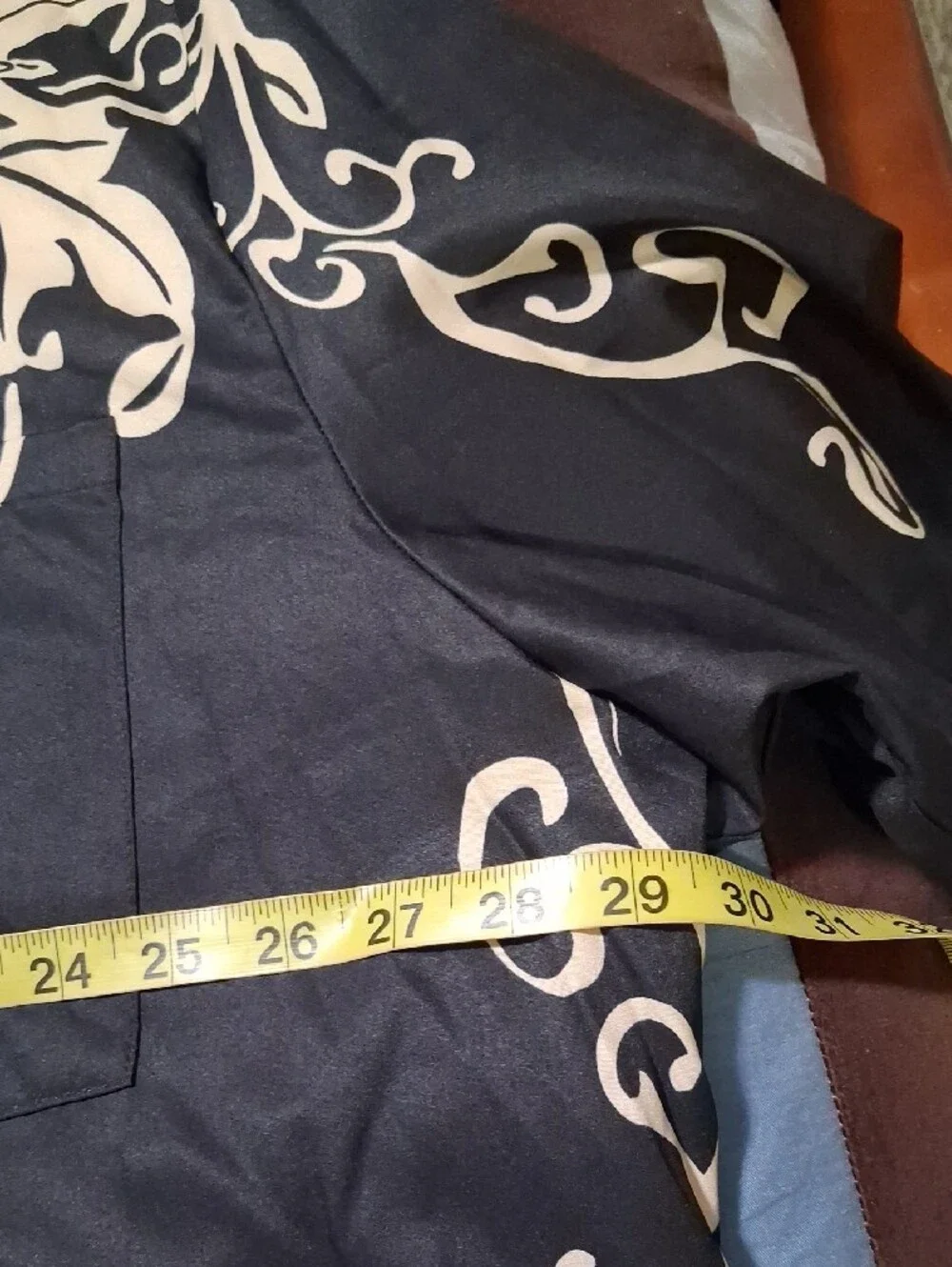 Black & Cream Printed Lightweight Button-Up Shirt Jacket - Unbranded